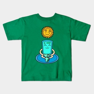 Cartoon funny meditation Kids T-Shirt